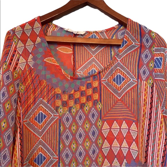 Altar’d State Geometric Designed Colorful Top - Picture 2 of 13